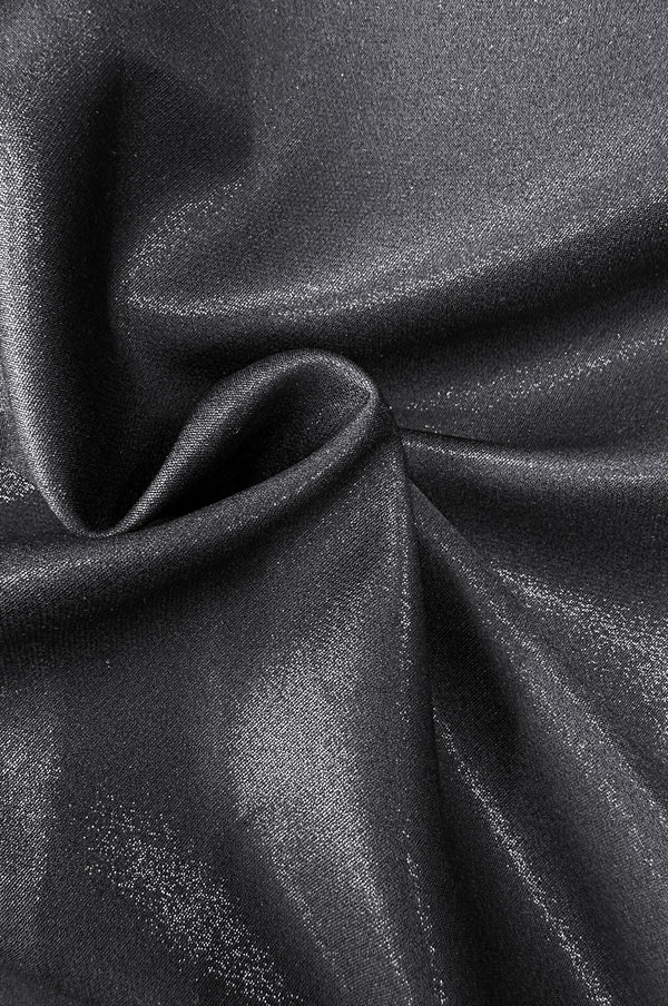 Rochie damă SCARLETT, midi, neagră, brocart, decolteu plic