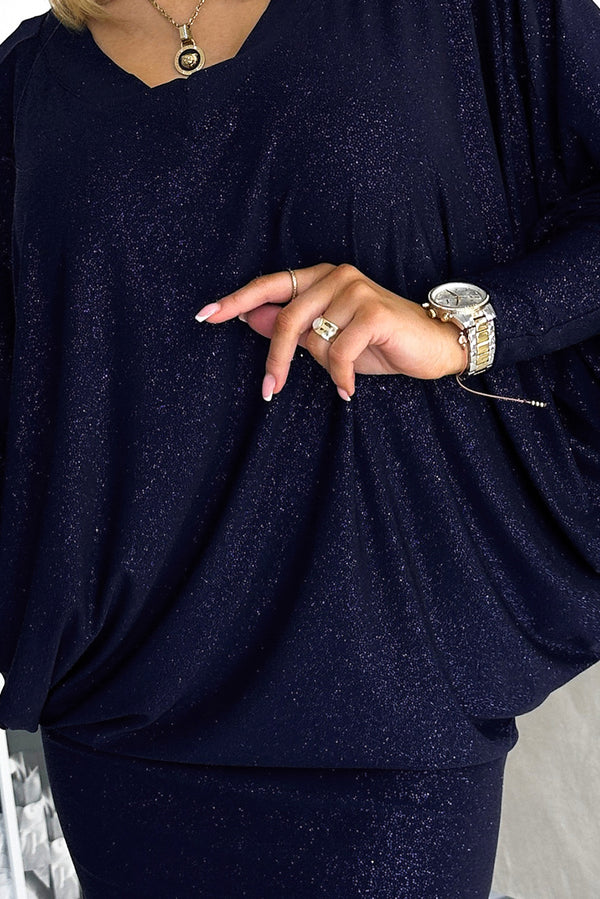 Rochie damă, granat, cu brocart, croi „nietoperz”, decolteu larg